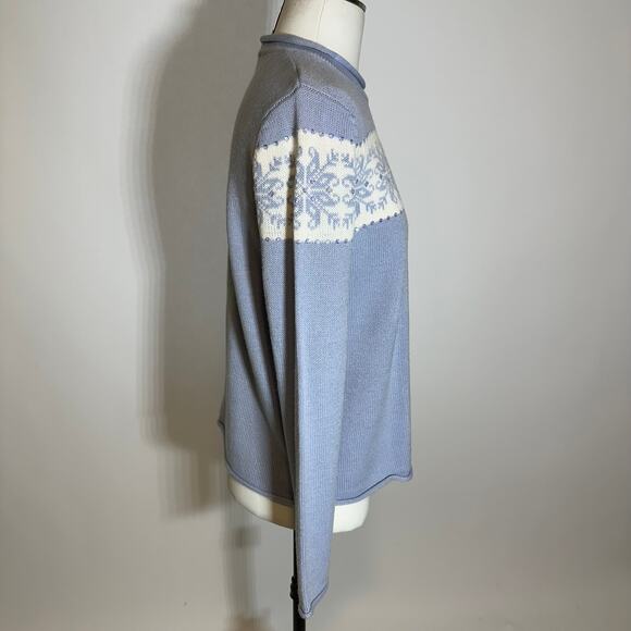 NWT Norton McNaughton Periwinkle Nordic Fair Isle Sweater Womens Petite Size PM - Picture 4 of 11